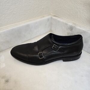Cole Haan Black Double Monk Strap Oxfords